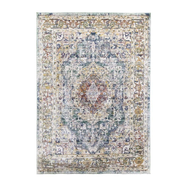 Boho Medallion Green Rug | Vintage Distressed Design - Choice Stores