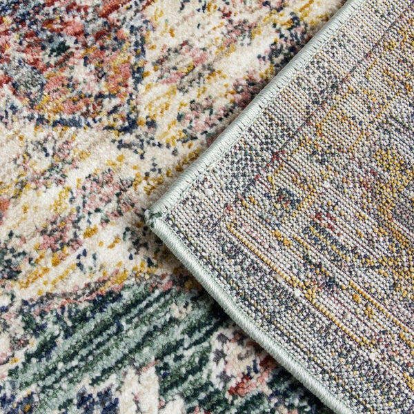 Boho Medallion Green Rug | Vintage Distressed Design - Choice Stores