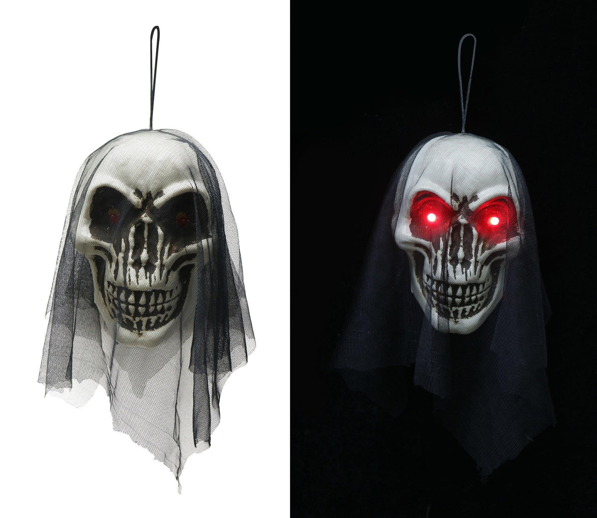 Boo! Light Up Hanging Skull Decoration | 40cm - Choice Stores