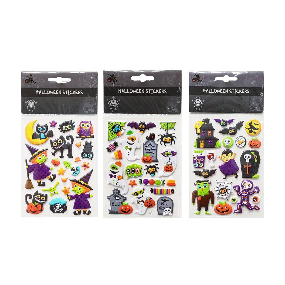 Boo! Puffy Smiling Halloween Character Sticker Sheet | Assorted - Choice Stores