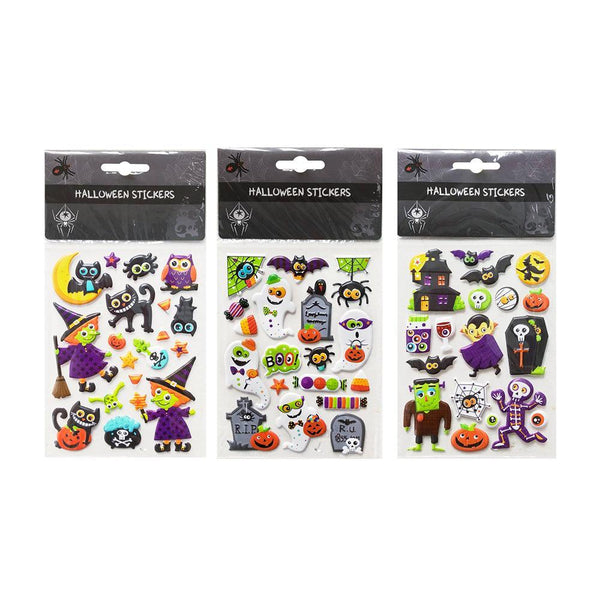 Boo! Puffy Smiling Halloween Character Sticker Sheet | Assorted - Choice Stores