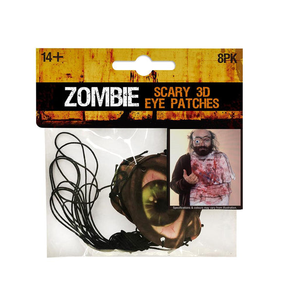 Boo! Scary 3D Zombie Eye Patches | Pack of 8 - Choice Stores