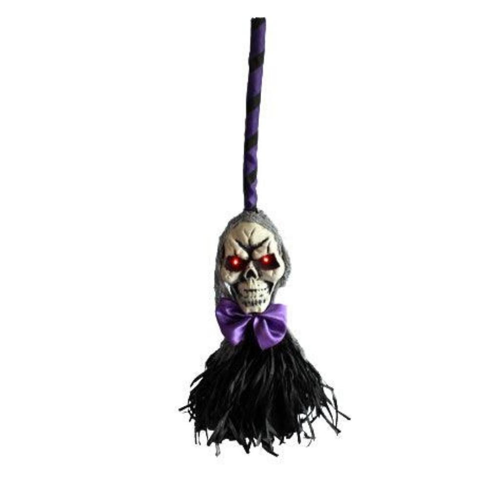 Boo! Walking Broom With Skull | 65cm - Choice Stores
