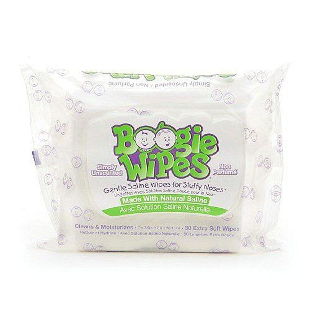 Boogie Wipes Saline Unscented Nose Wipes | Pack of 30 - Choice Stores