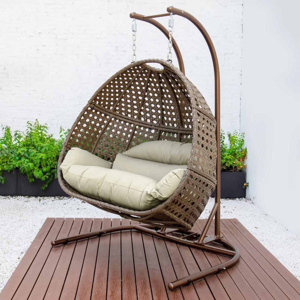 Brown Double Swing Egg Chair - Choice Stores