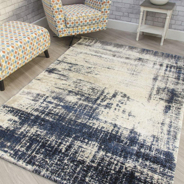 Callisto Accents Navy Rug | Abstract Modern Motives - Choice Stores