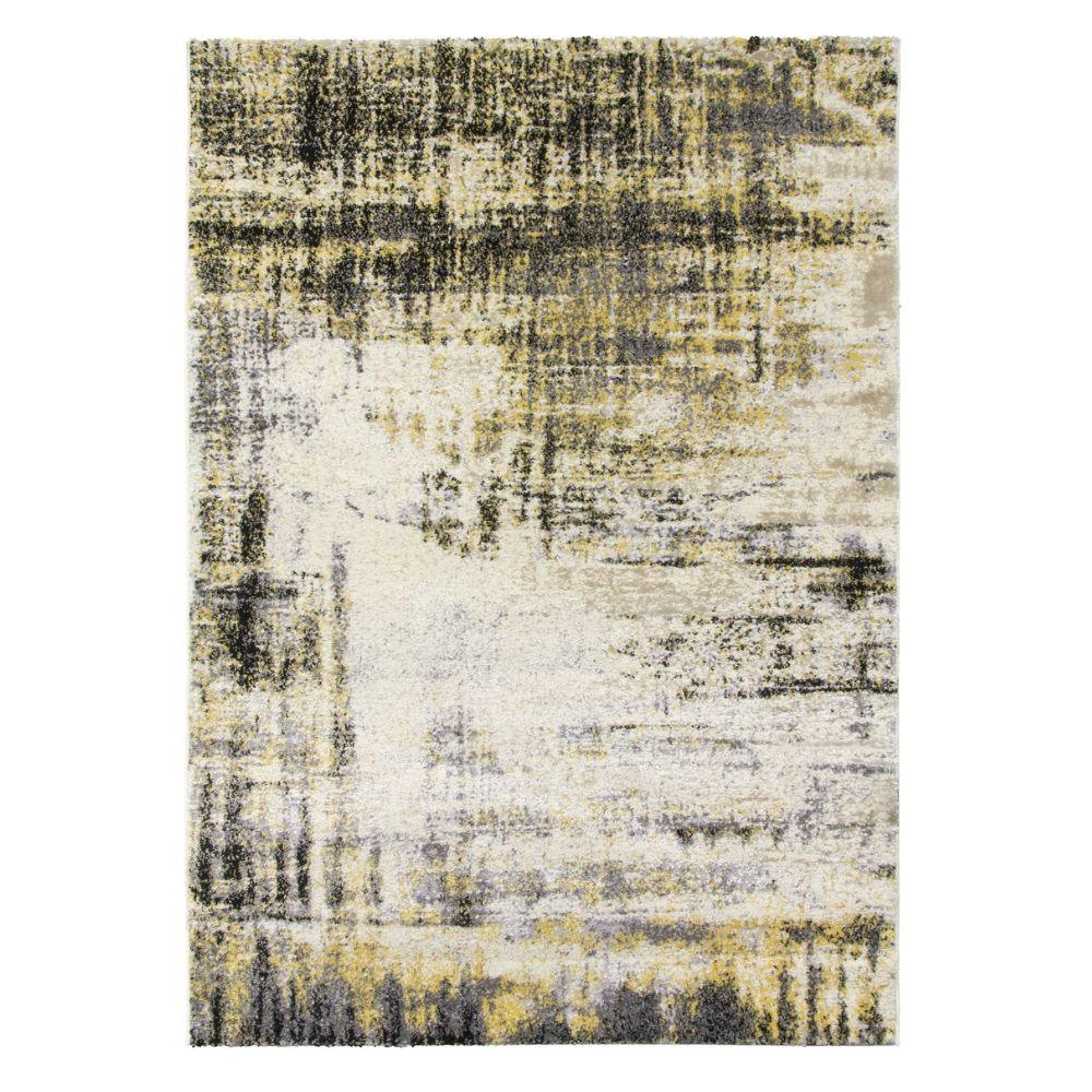 Callisto Accents Yellow Rug | Abstract Modern Motives - Choice Stores