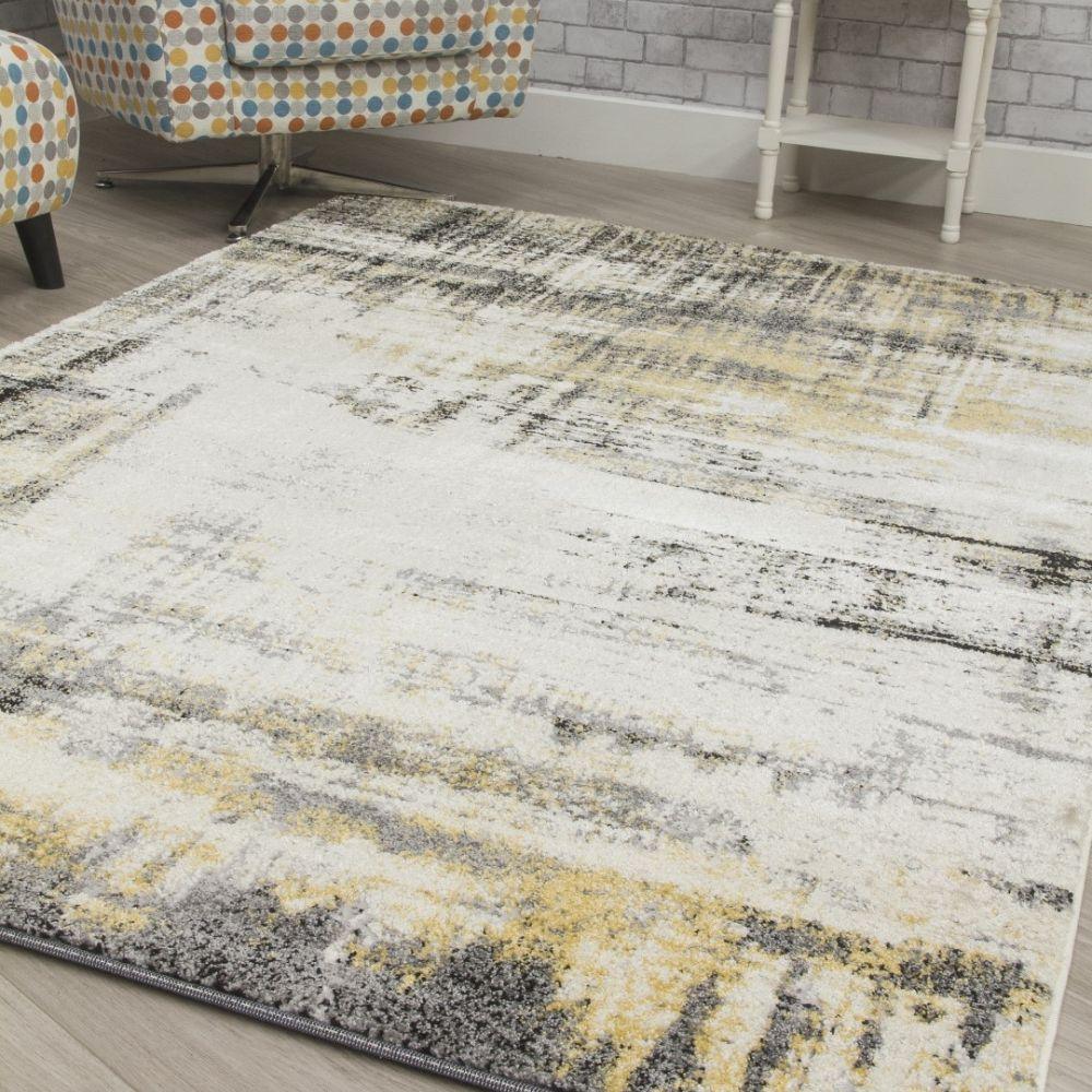 Callisto Accents Yellow Rug | Abstract Modern Motives - Choice Stores