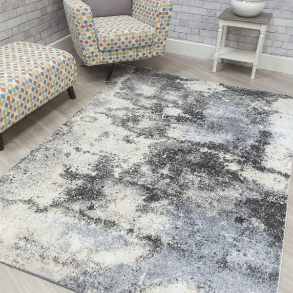 Callisto Storm Grey Blue Rug | Abstract Modern Motives - Choice Stores