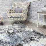 Callisto Storm Grey Blue Rug | Abstract Modern Motives - Choice Stores