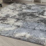Callisto Storm Grey Blue Rug | Abstract Modern Motives - Choice Stores