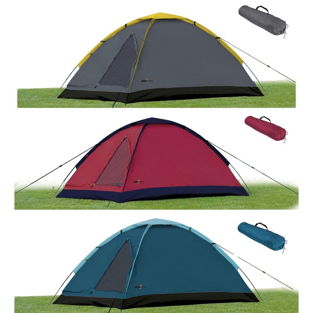 Camp Active Dome 2 Person Tent with Carry Bag | 3 Assorted Colours | 200 x 120 cm - Choice Stores