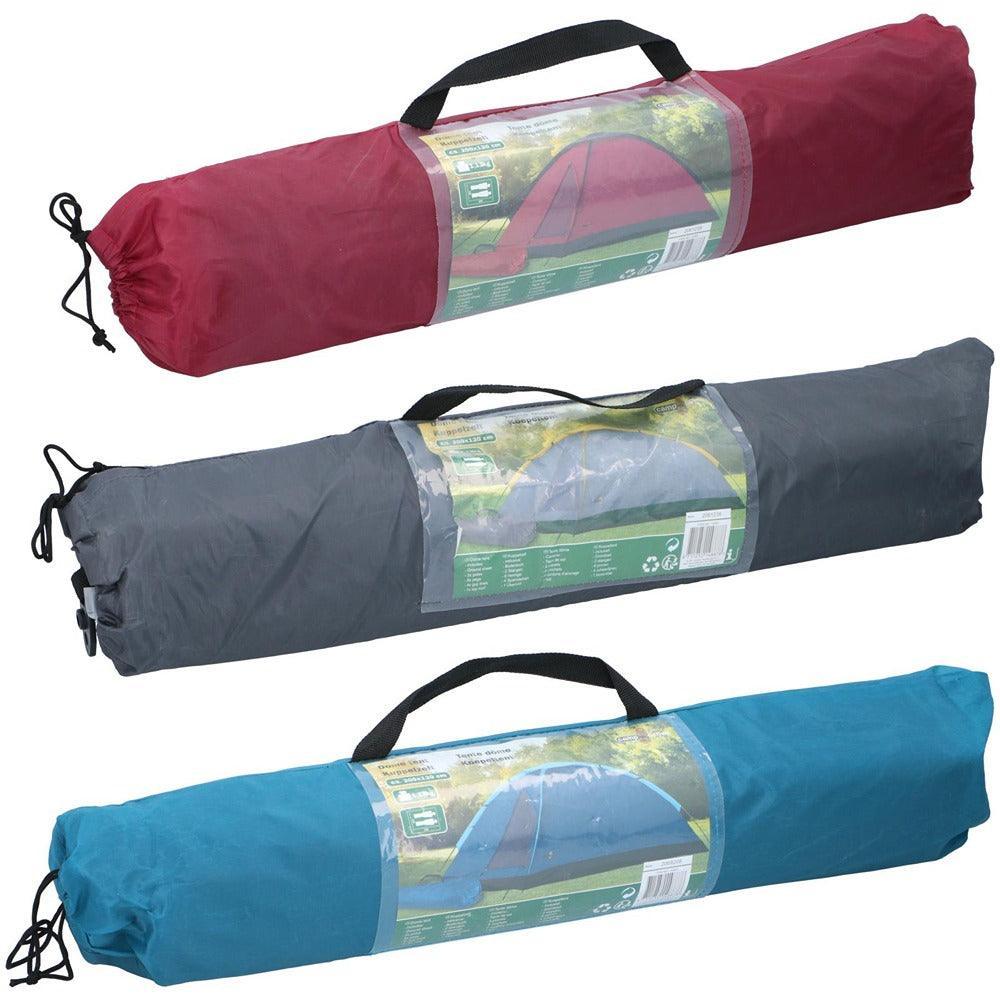 Camp Active Dome 2 Person Tent with Carry Bag | 3 Assorted Colours | 200 x 120 cm - Choice Stores