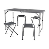 Camp Active Foldable Picnic Furniture Set | Includes Table & 4 Chairs | 120 x 60 cm - Choice Stores