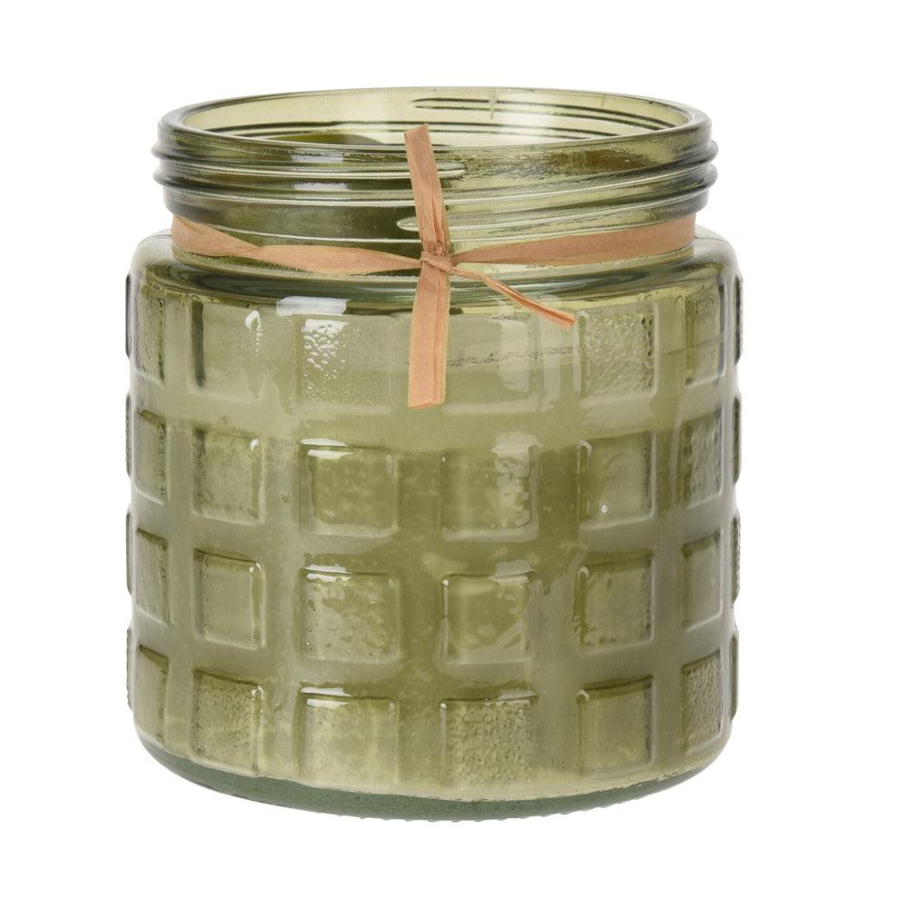 Candle in Boho Glass Jar with Ribbon - Choice Stores