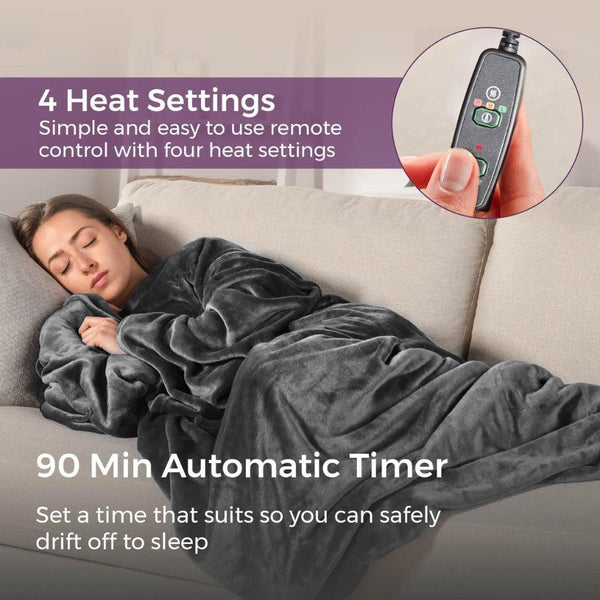 Carmen Heated Wearable Blanket | Grey - Choice Stores