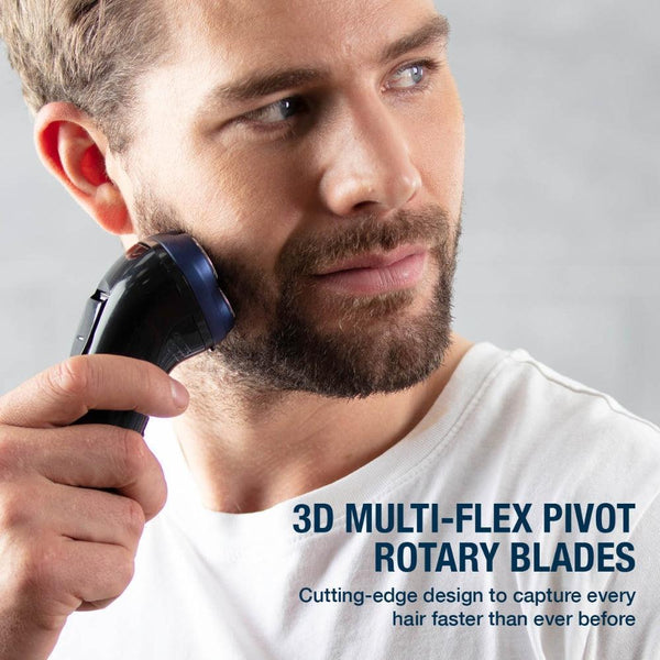 Carmen Midnight Blue Triple Head Flex & Pivot Cordless Shaver - Choice Stores