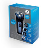 Carmen Midnight Blue Triple Head Flex & Pivot Cordless Shaver - Choice Stores