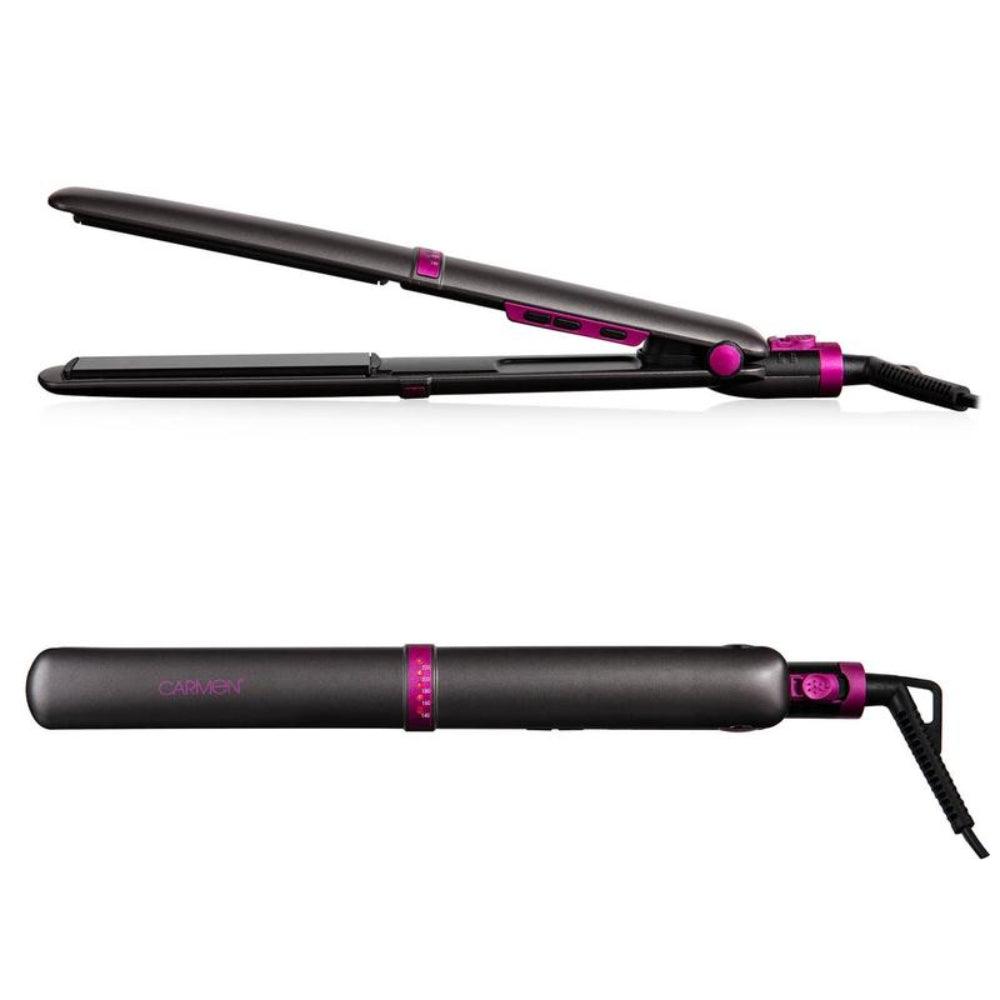 Carmen Neon LED Digital Hair Straightener | Graphite Pink - Choice Stores