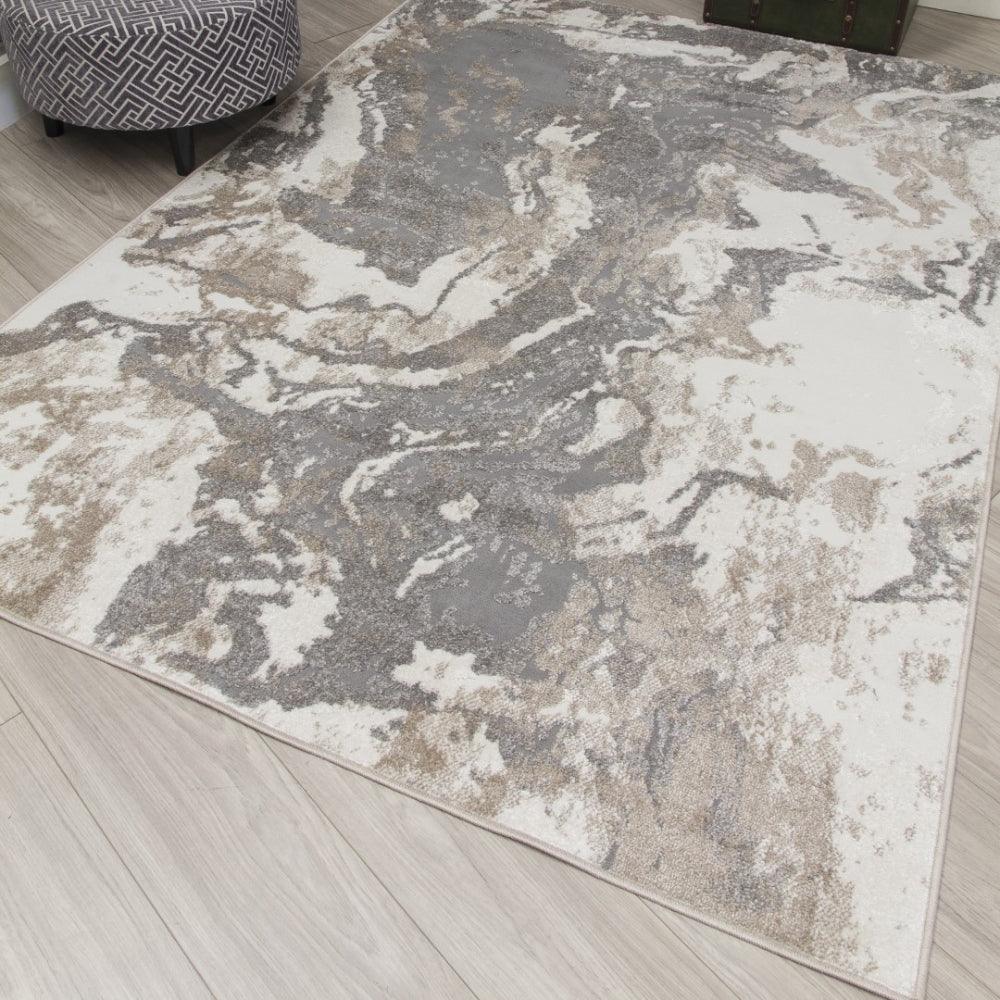 Casino Marble Greige Rug | Abstract Modern Motive - Choice Stores