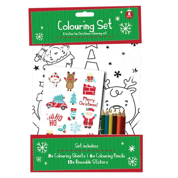 Christmas Colouring Set | Includes Colouring Pencils & Stickers - Choice Stores