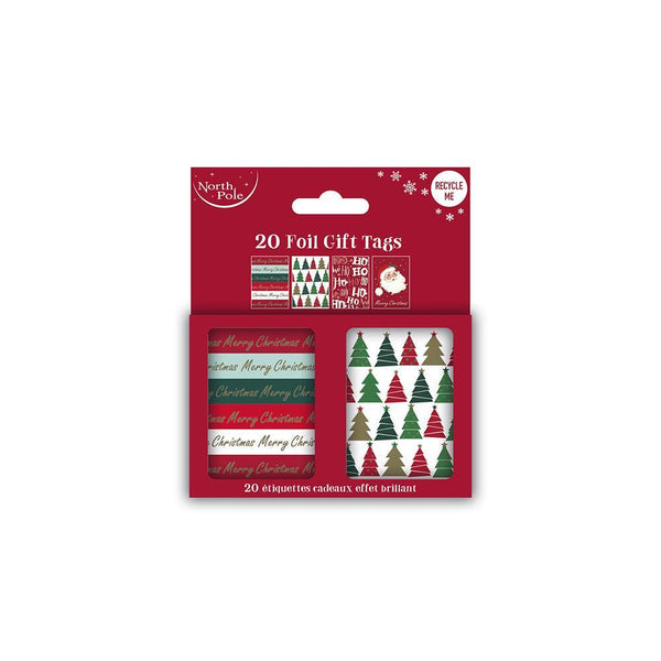 Christmas Contemporary Foil Gift Tags | Pack of 20 - Choice Stores