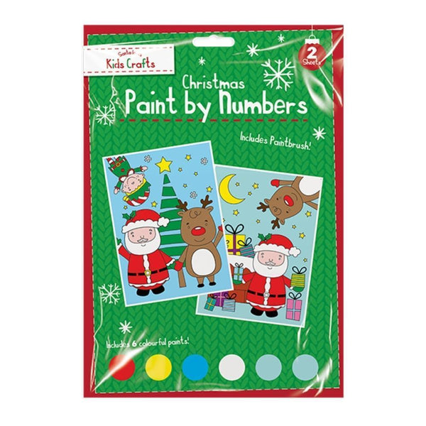 Christmas Paint by Numbers Activity Kit | 2 Sheets - Choice Stores