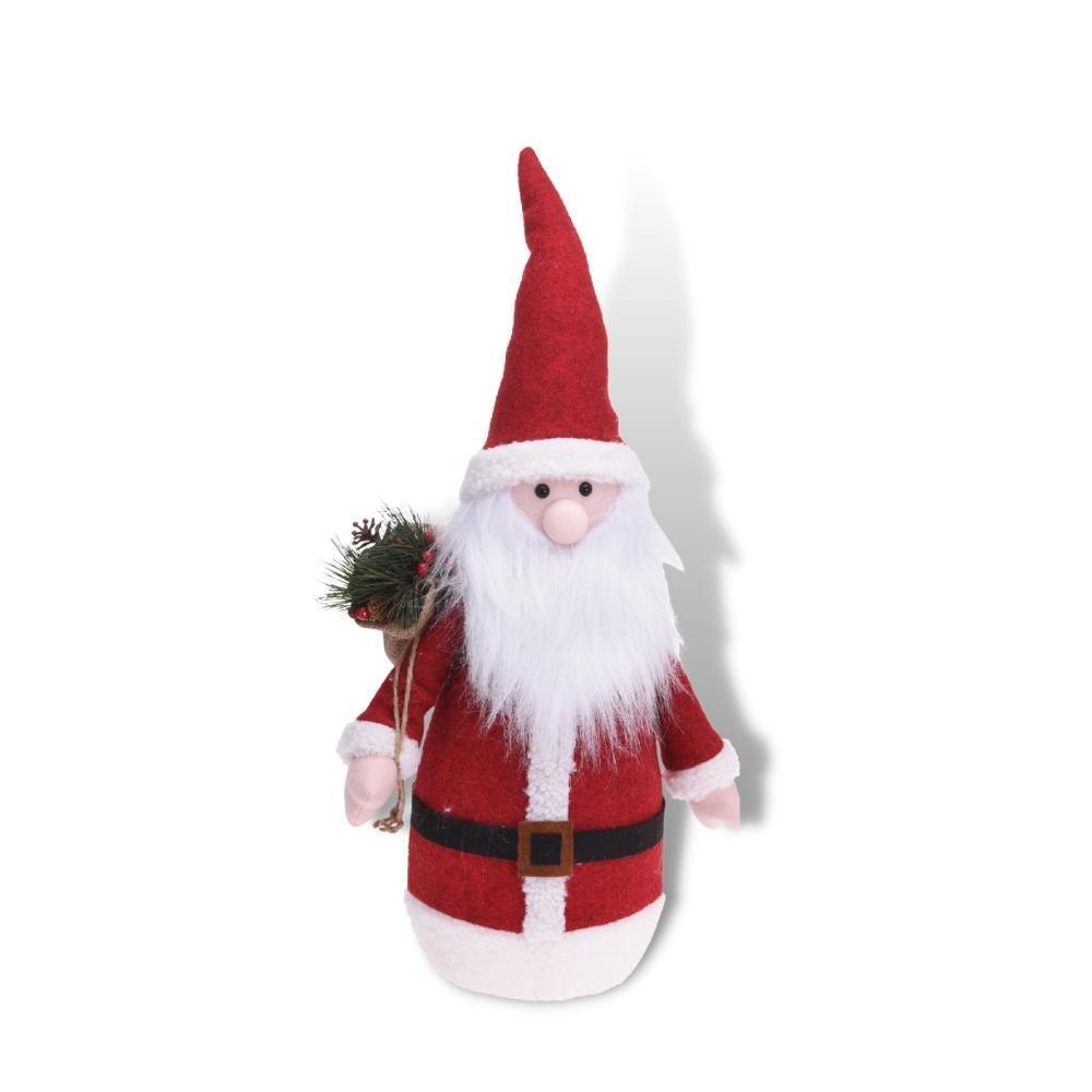 Christmas Standing Plush Santa | Light Up LED Nose | 26 x 60 cm - Choice Stores