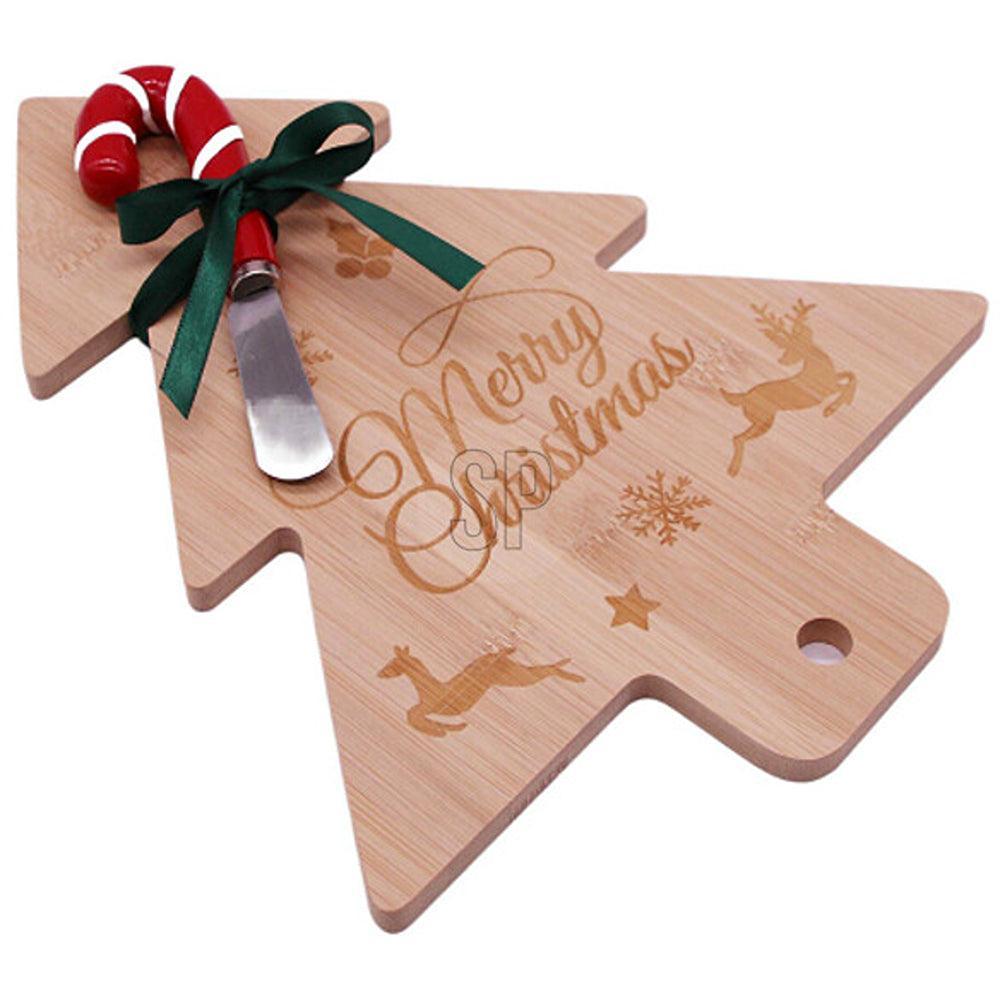 Christmas Tree Cheeseboard with Knife - Choice Stores