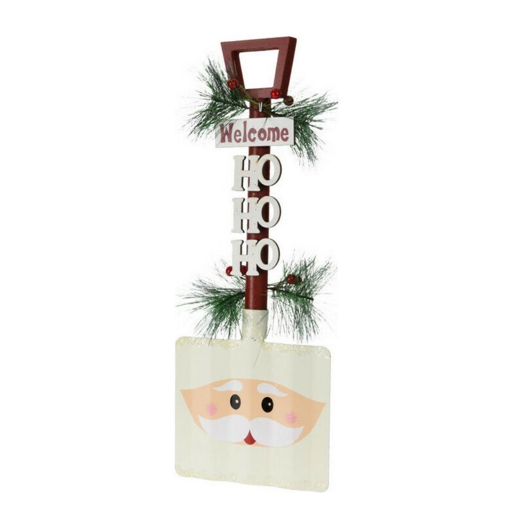 Christmas Wooden Shovel with Welcome Sign | Features Santa | 47cm - Choice Stores