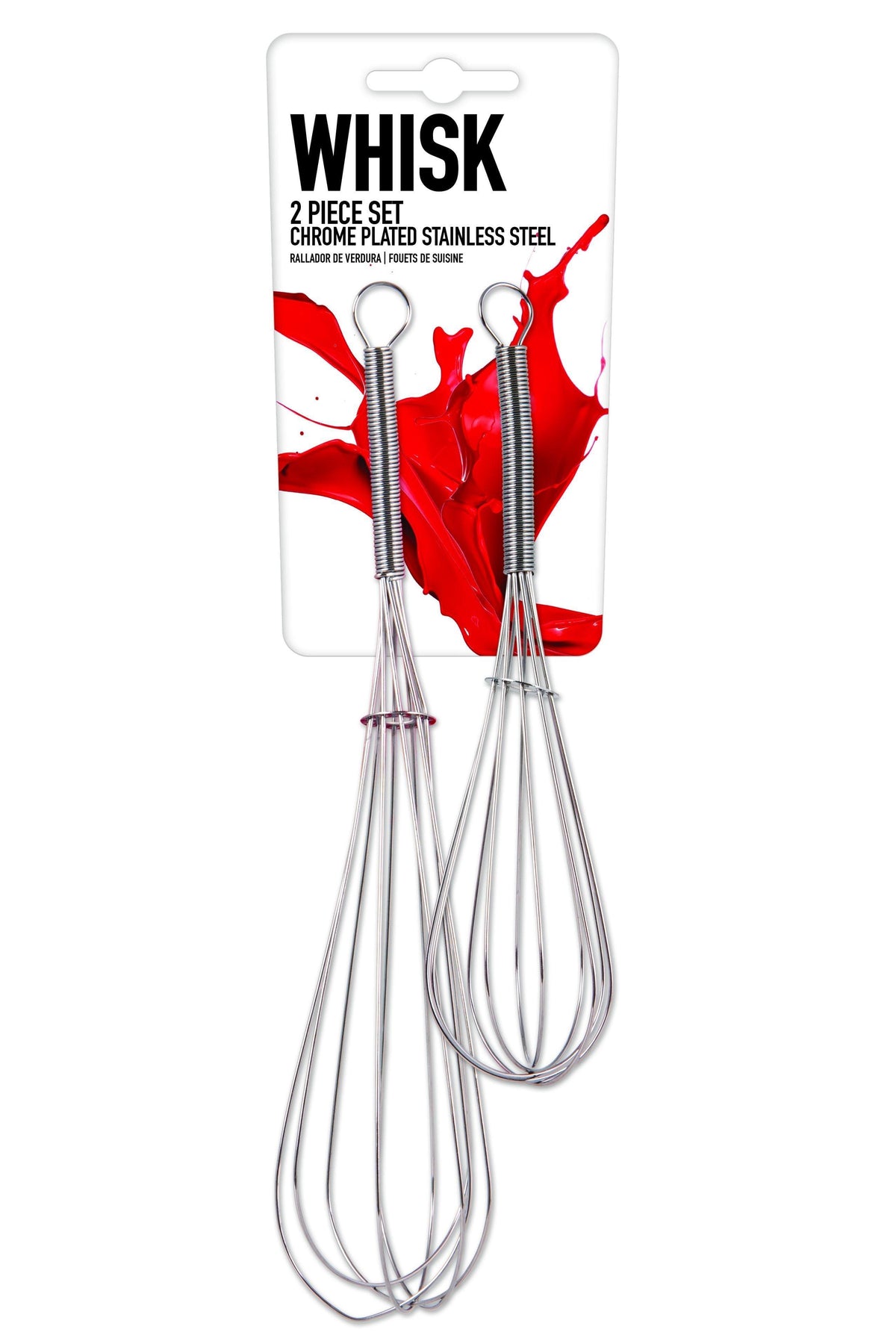 Chrome Plated Stainless Steel Whisks | 2 Piece Set - Choice Stores