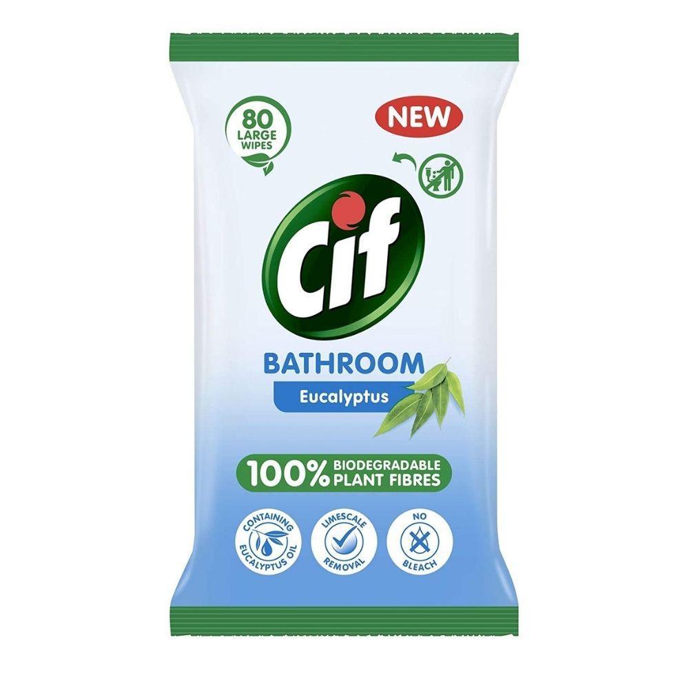 Cif Biodegradable Wipes | 80 Pack | Eucalyptus - Choice Stores