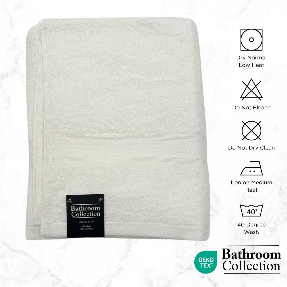 Classic Cotton Bath Sheet | 100% Cotton & Ultra Absorbent | Assorted Colours - Choice Stores