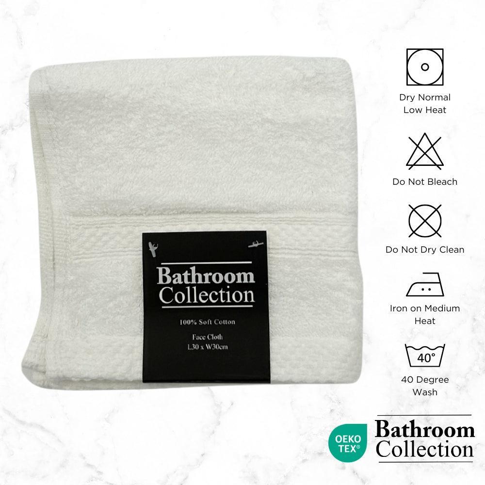 Classic Cotton Face Cloth | 100% Cotton & Ultra Absorbent | Assorted Colours - Choice Stores