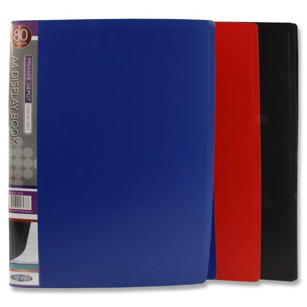 Concept A4 Pocket Display Book | 80 Page | Assorted Colours - Choice Stores