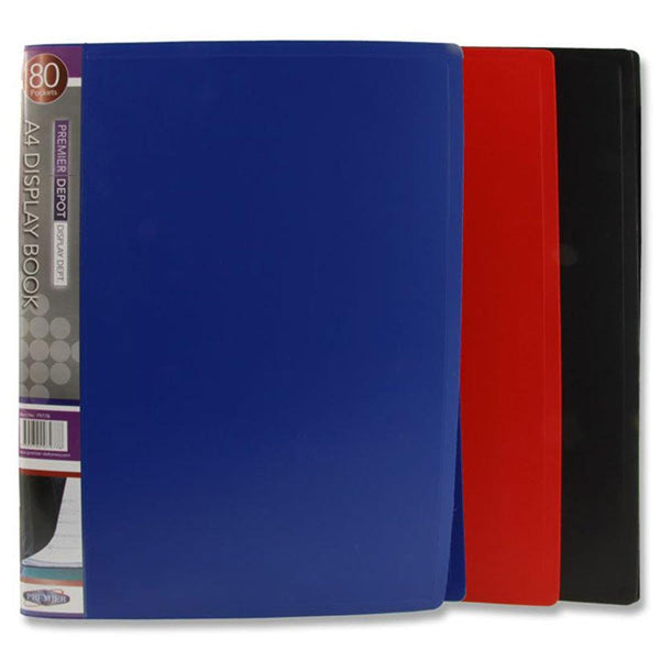Concept A4 Pocket Display Book | 80 Page | Assorted Colours - Choice Stores