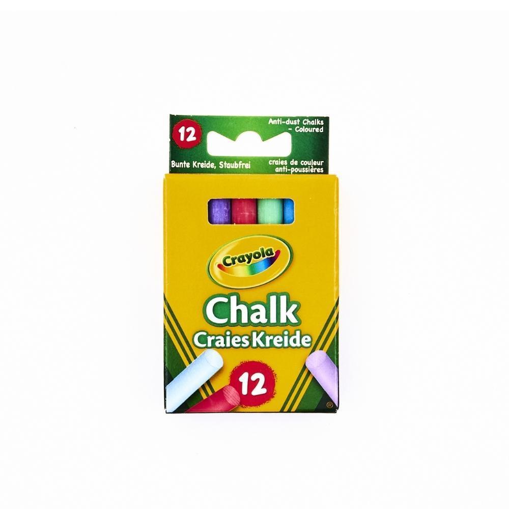 Crayola Anti-Dust Chalks | 12 Pack Coloured - Choice Stores