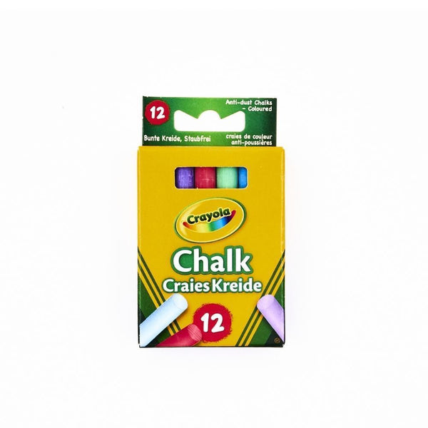 Crayola Anti-Dust Chalks | 12 Pack Coloured - Choice Stores