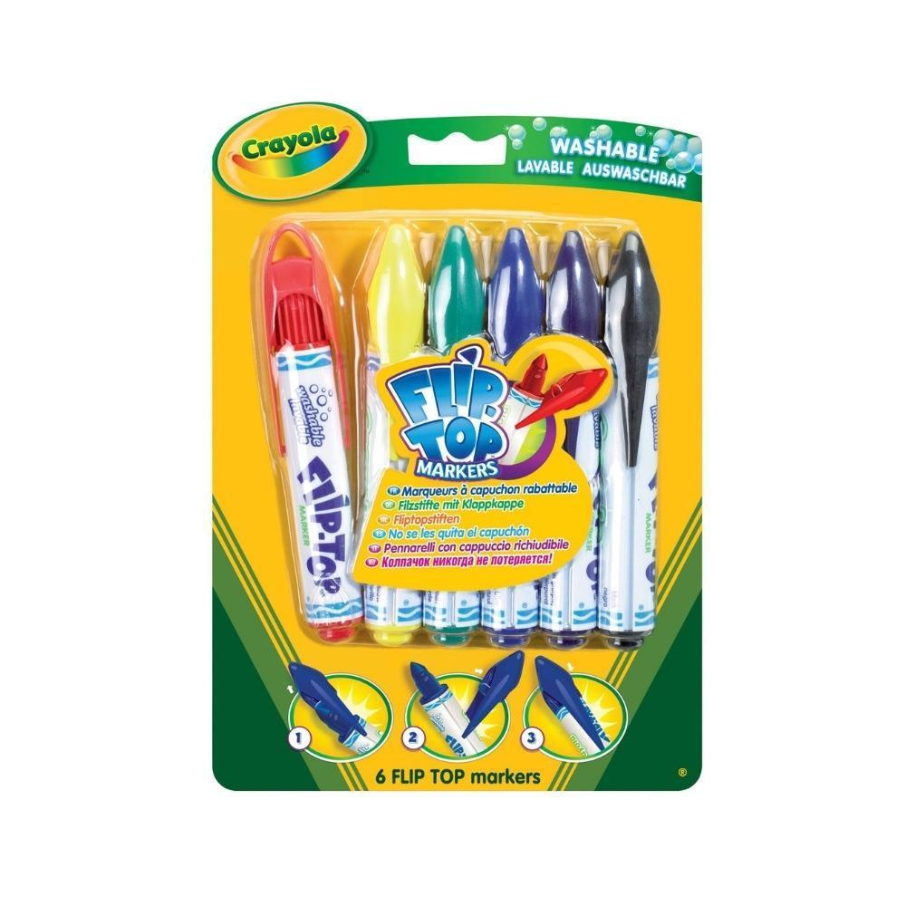 Crayola Flip Top Markers | Pack of 6 - Choice Stores