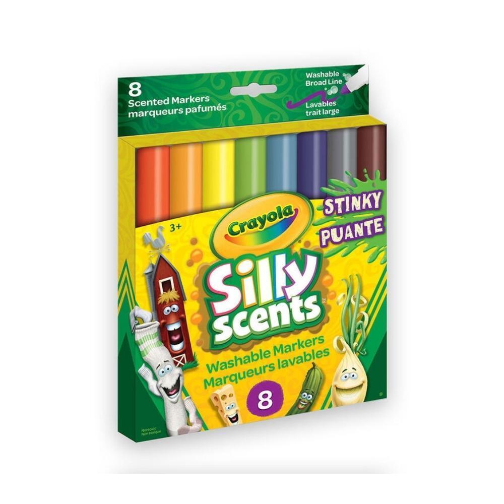 Crayola Silly Scents Stinky Scented Broadline Markers | Pack of 8 - Choice Stores