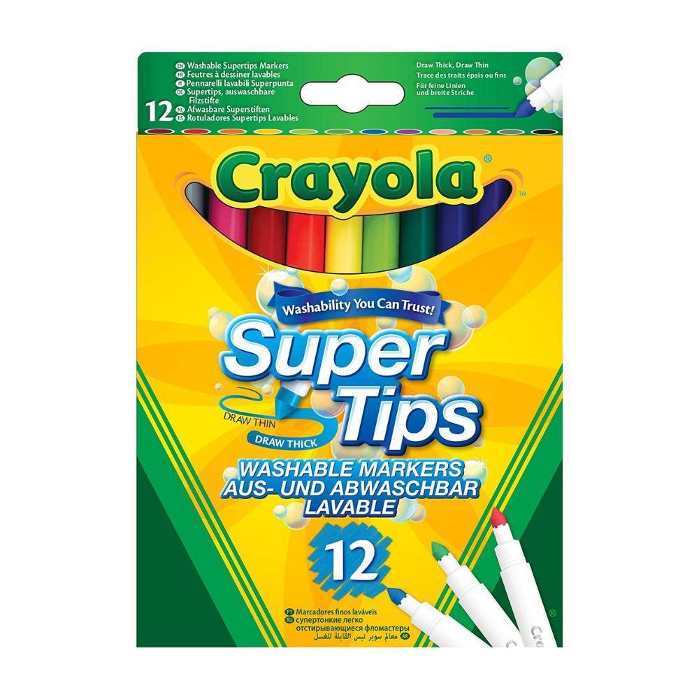 Crayola Supertips Washable Markers | Pack of 12 - Choice Stores