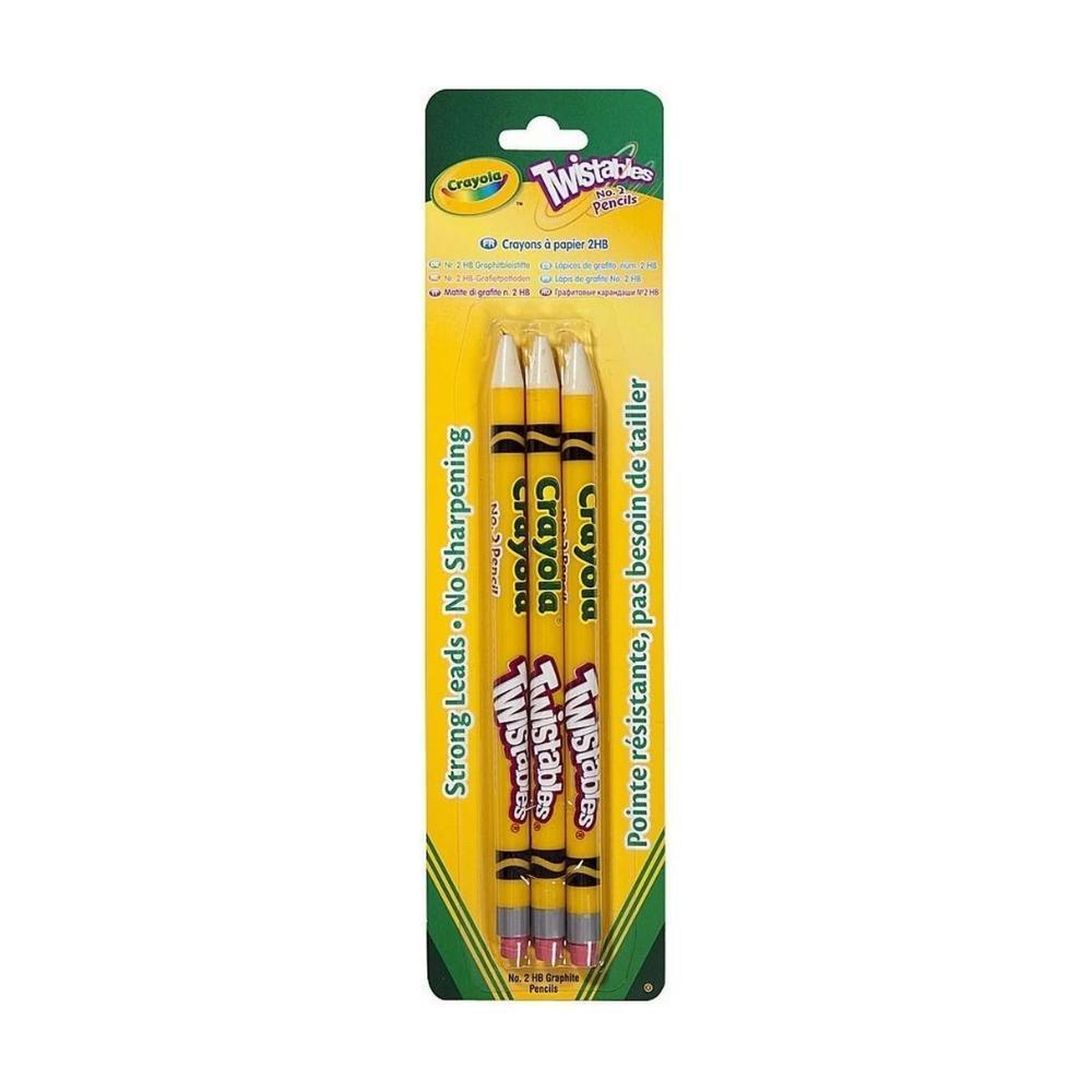 Crayola Twistables No. 2 HB Graphite Pencils | Pack of 3 - Choice Stores