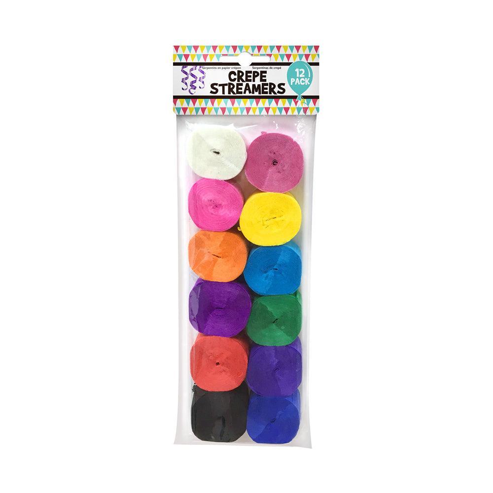 Crepe Paper Streamers | 12 Pack - Choice Stores