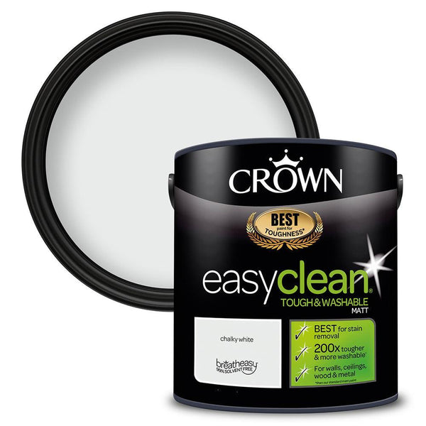 Crown Easyclean Matt Emulsion Paint | Chalky White - Choice Stores