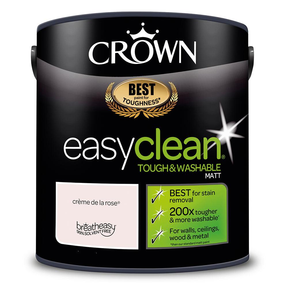 Crown Easyclean Matt Emulsion Paint | Creme De La Rose - Choice Stores