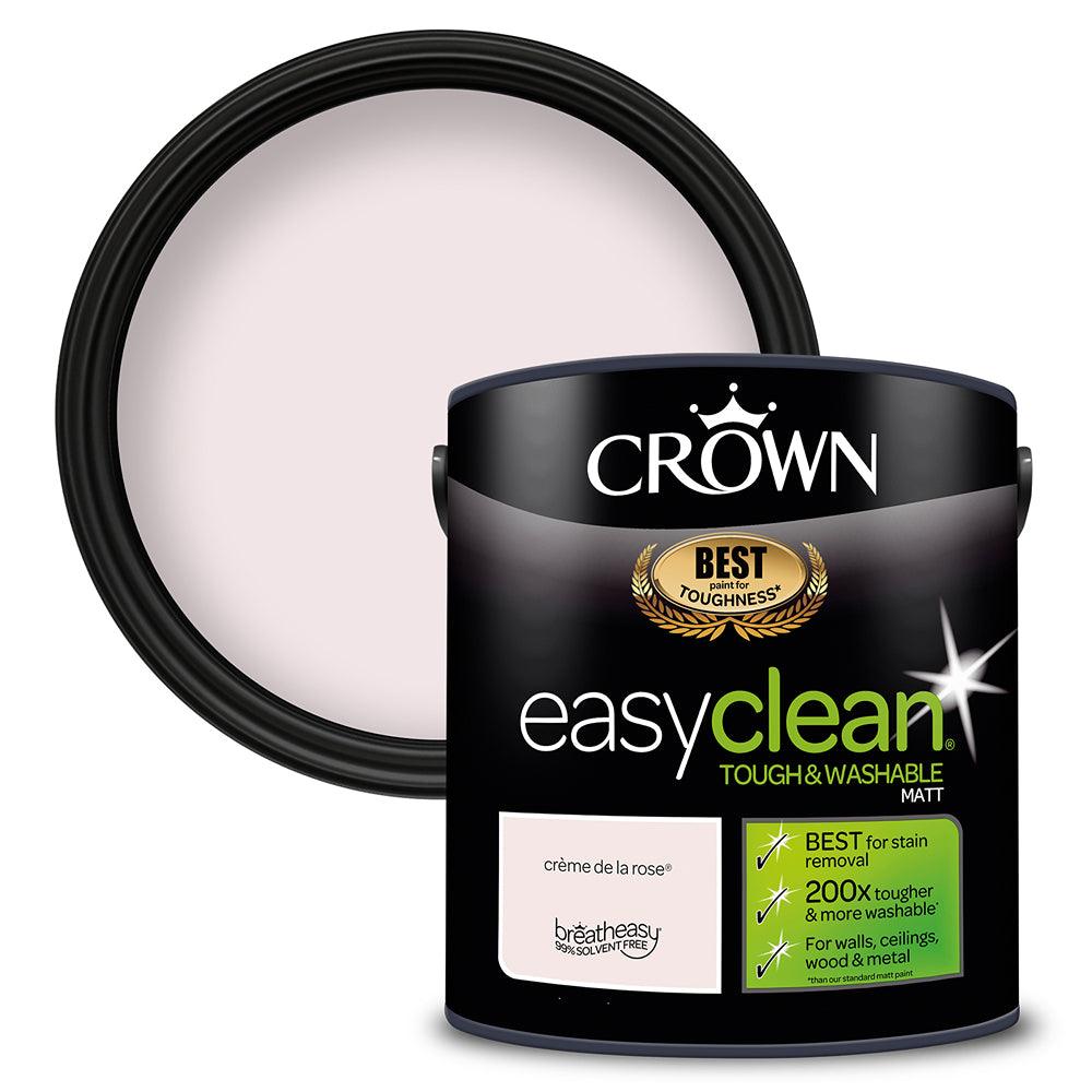 Crown Easyclean Matt Emulsion Paint | Creme De La Rose - Choice Stores
