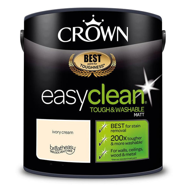 Crown Easyclean Matt Emulsion Paint | Ivory Cream - Choice Stores