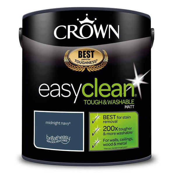 Crown Easyclean Matt Emulsion Paint | Midnight Navy - Choice Stores