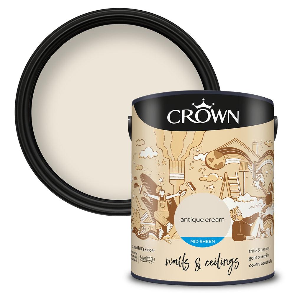 Crown Mid Sheen Emulsion Paint | Antique Cream - Choice Stores
