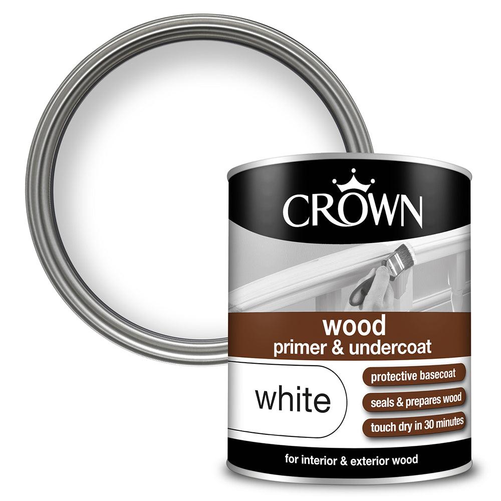 Crown Quick Dry Wood Primer &amp; Undercoat | White - Choice Stores
